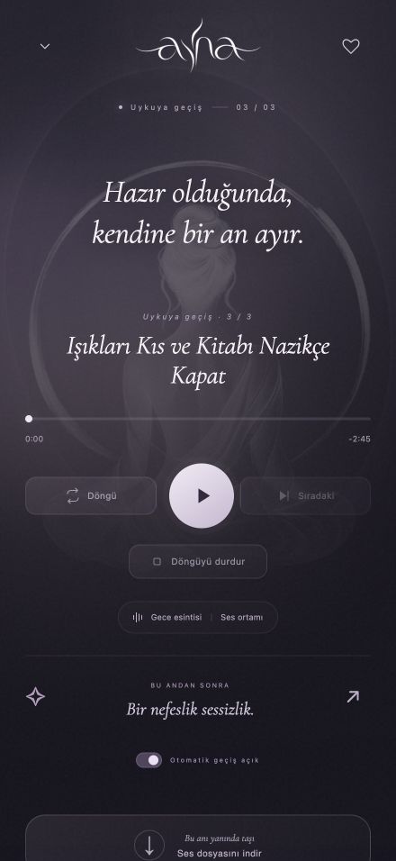 AYNA — App-Ansicht