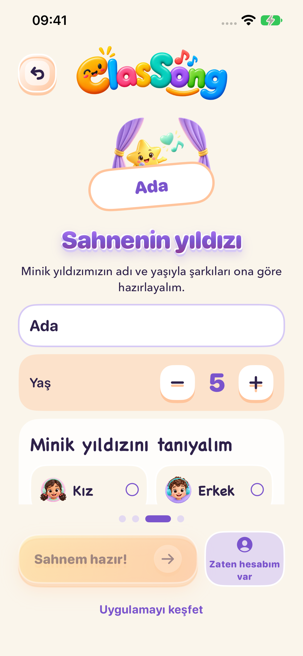 ClasSong — App-Ansicht