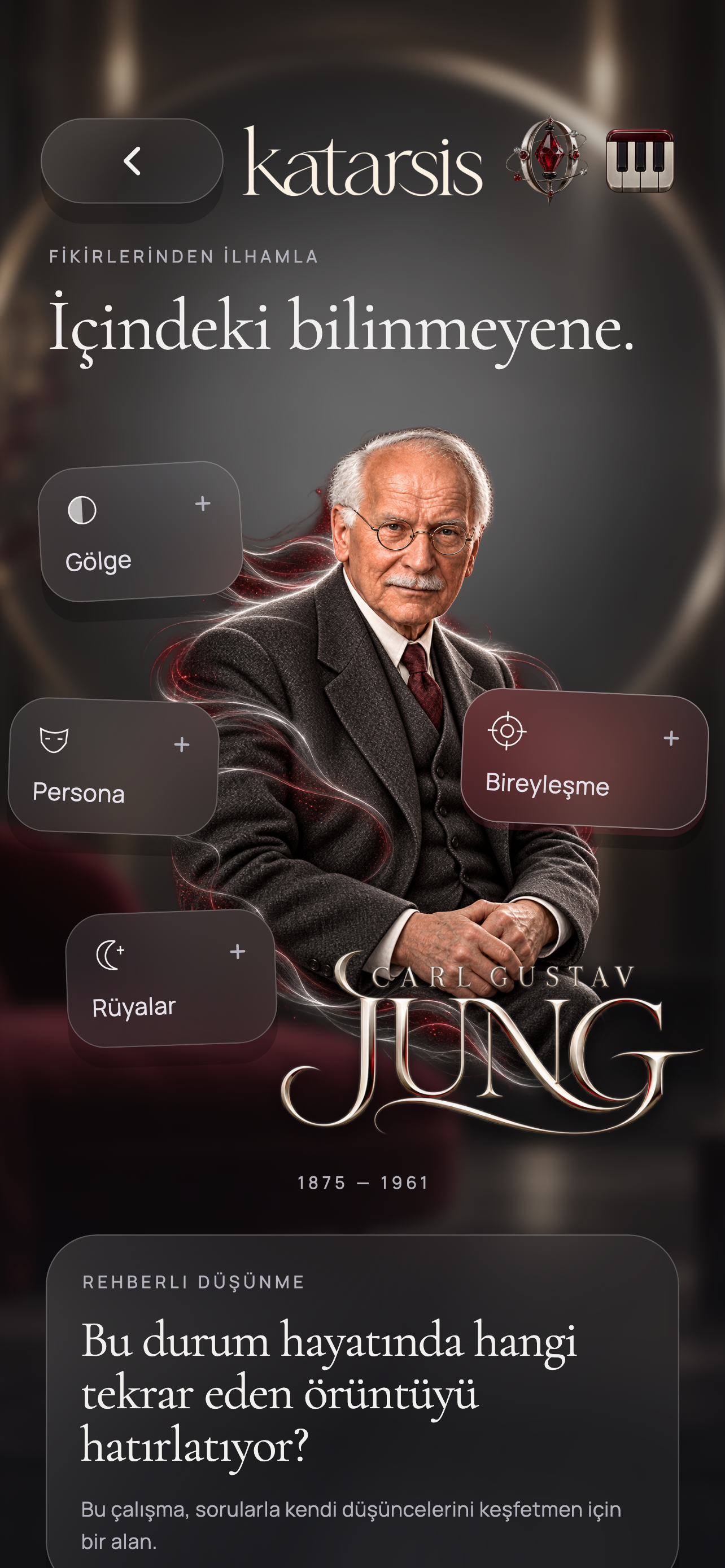 KATARSIS — App-Ansicht