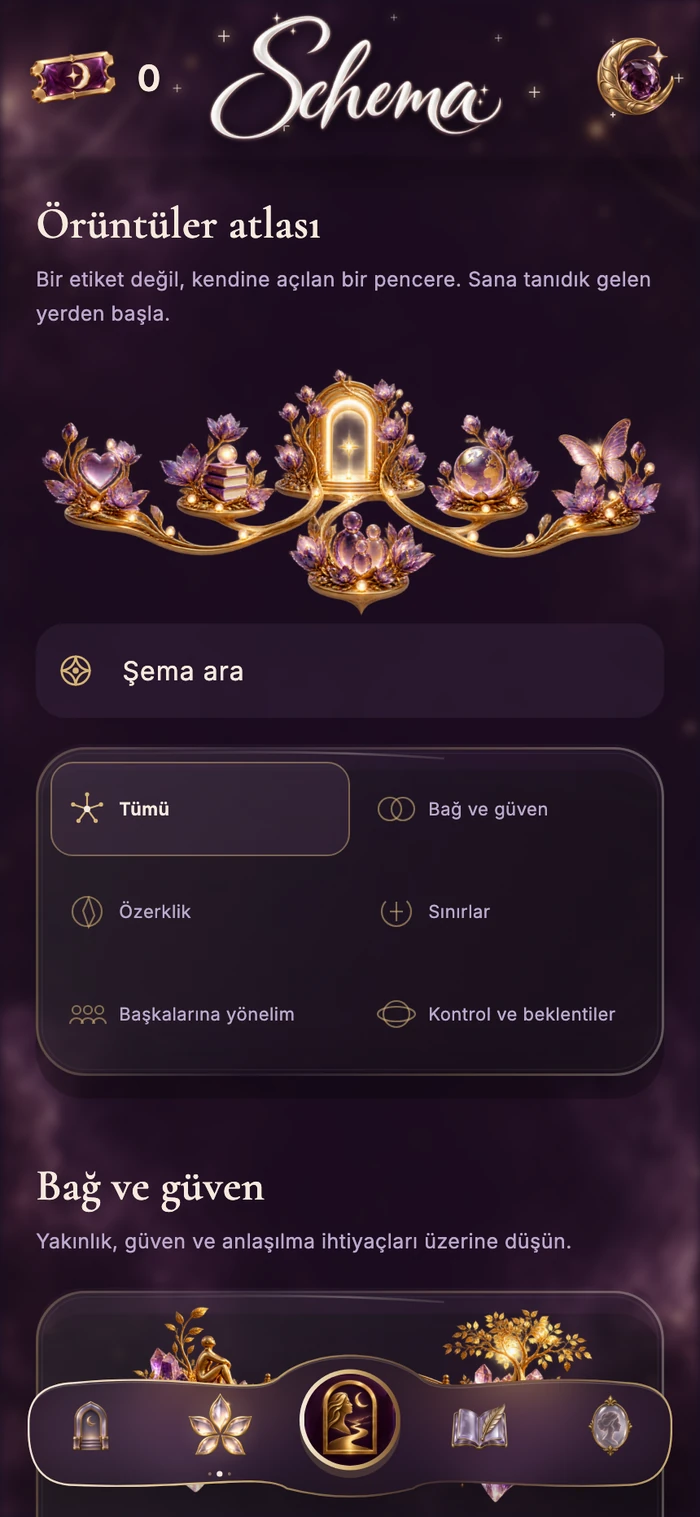 Şema keşif ekranı